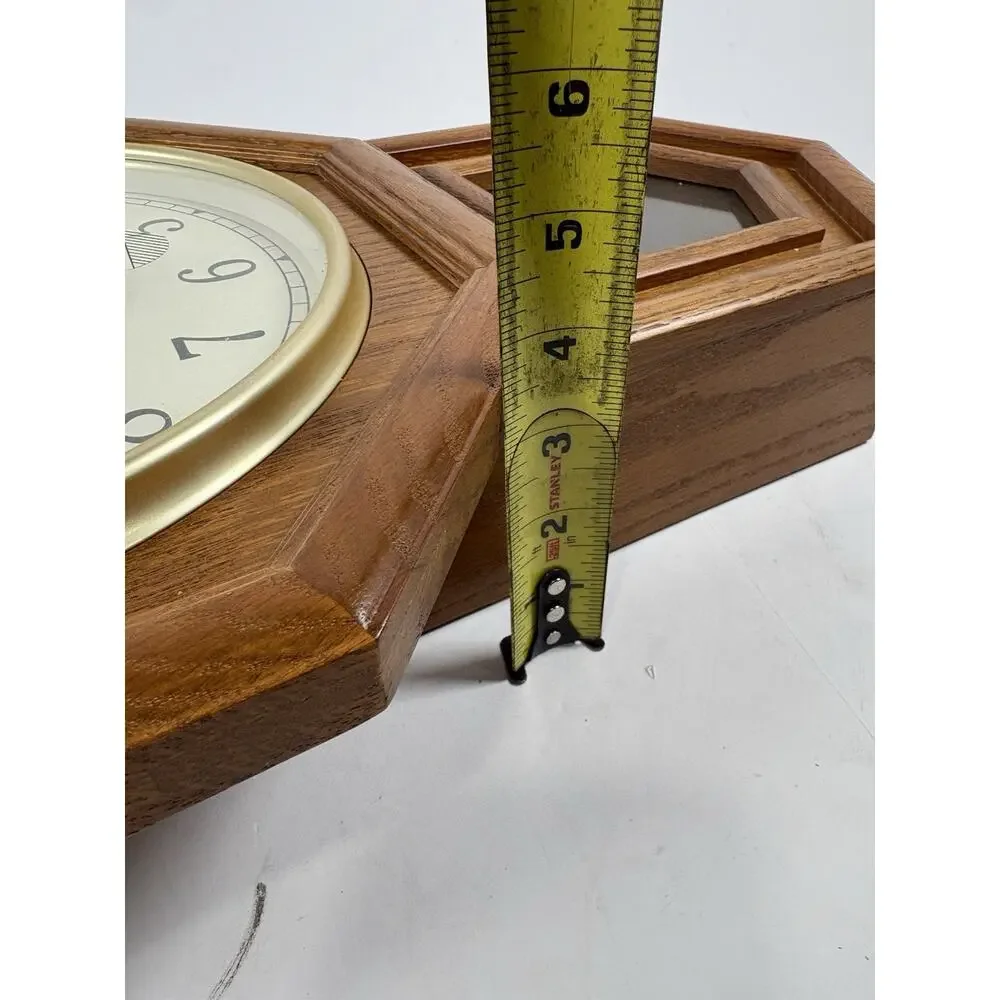 River City Radio Controlled Wall Clock Pendulum Oak Finish Westminster Style